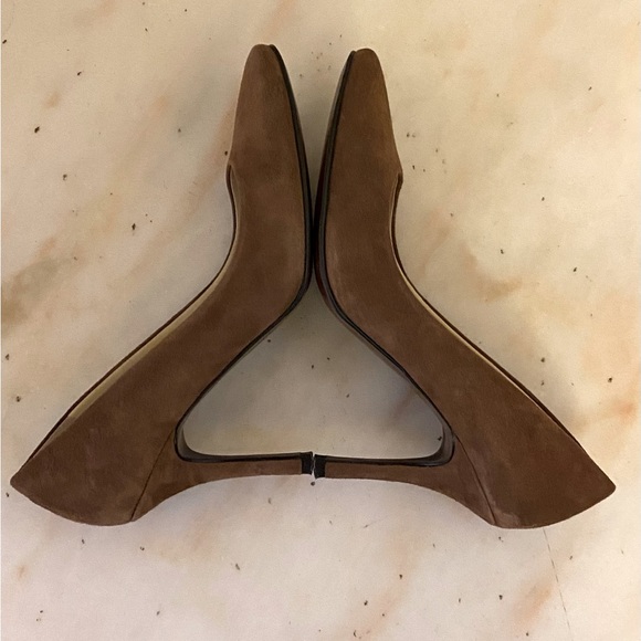 Lauren Ralph Lauren Caia Brown Suede 3.5 inch Heels Size 6.5 - Picture 6 of 9